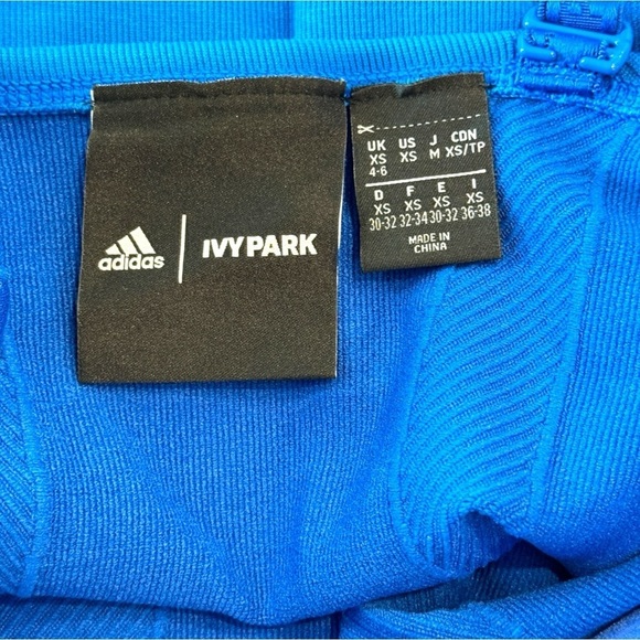 adidas x IVY PARK Women's Blue Sleeveless Bodycon Mini Dress Size XS - Picture 11 of 13